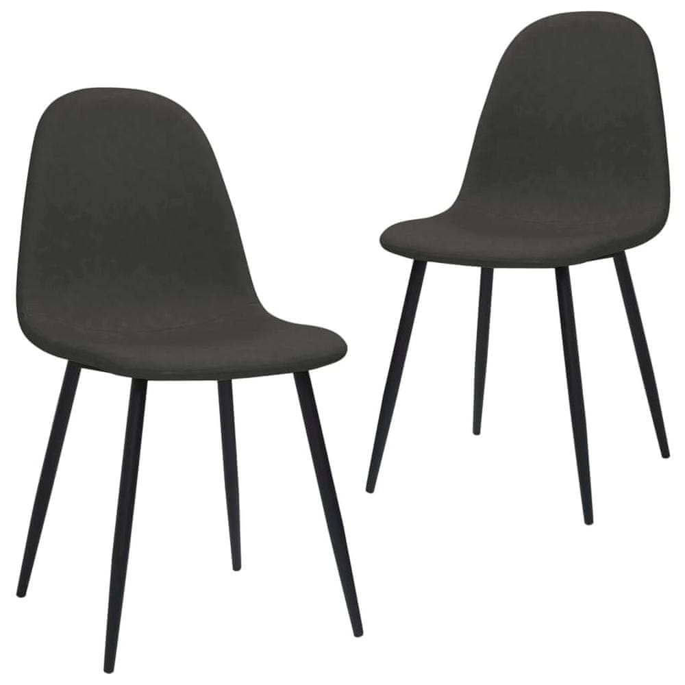 Vidaxl Jedálenské stoličky 2 ks 45x54,5x87 čierne umelá koža